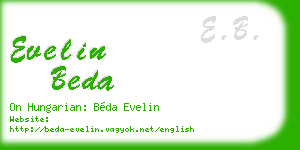 evelin beda business card